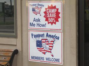 A welcome sign to see at your next campground!