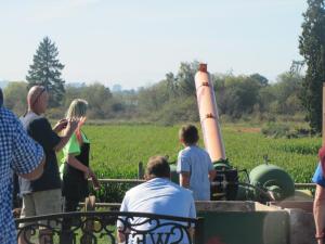 One of the pumpkin cannons. The range of this cannon was very impressive!