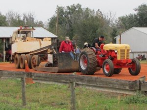 Tractor ready to start the pull
