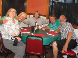 Sher and our friends ready to enjoy supper