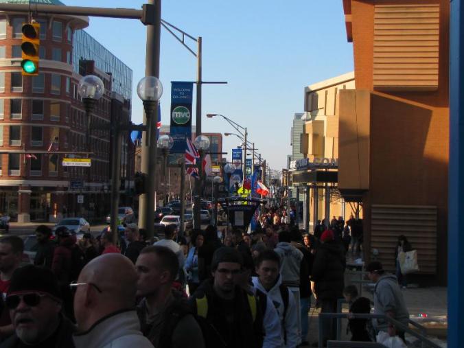 The streets and sidewalks were packed!