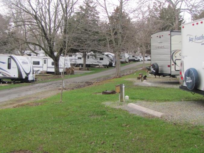 Short term sites on the right, seasonal on the left