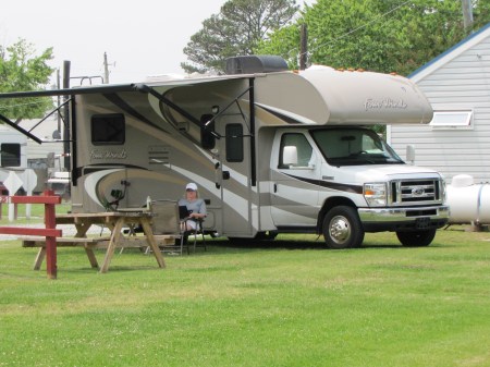 Sher getting a little computer work done