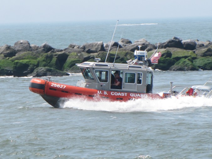 A neat Coast Guard vessel heading out 