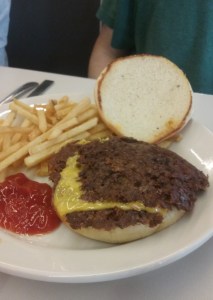 As served, very thin patties, no lettuce, tomato or onion