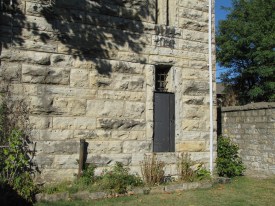 Back of the jail where the gallows were for the last hanging in 1894