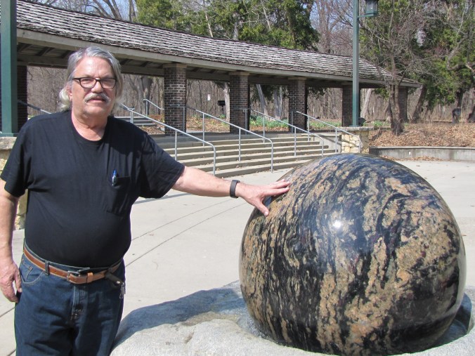 I had to try moving the ball! It rotates with a tiny touch.