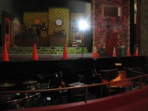 Ghost light on center stage at Mt.Baker Theatre