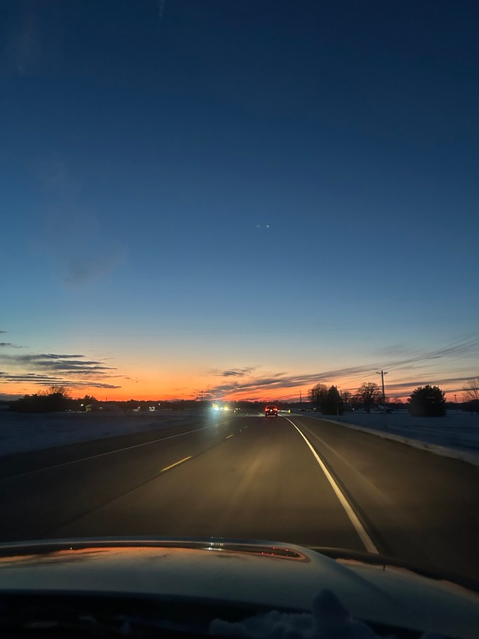 Driving into the sunset | Roadtirement